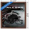 Trends International NFL Atlanta Falcons - Helmet 16 Wall Poster, 14.725" x 22.375", Mahogany Framed Version view 3