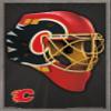 Trends International NHL Calgary Flames - Mask 16 Wall Poster, 22.375" x 34", Barnwood Framed Version view 1