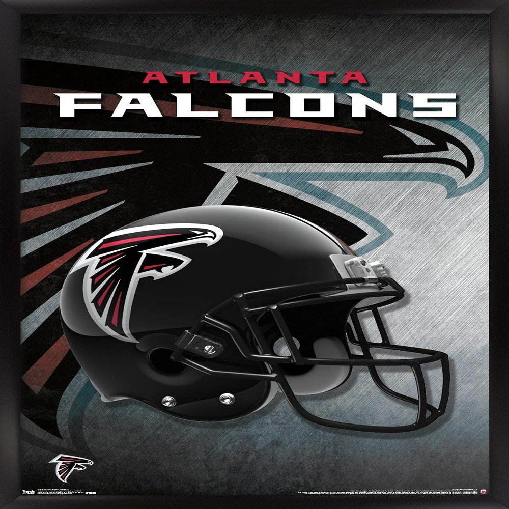 Trends International NFL Atlanta Falcons - Helmet 16 Wall Poster, 14.725" x 22.375", Black Framed Version