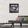 Trends International NFL Buffalo Bills - Helmet 16 Wall Poster, 14.725" x 22.375", Mahogany Framed Version view 2