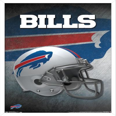 Trends International NFL Buffalo Bills - Helmet 16 Wall Poster, 14.725" x 22.375", White Framed Version