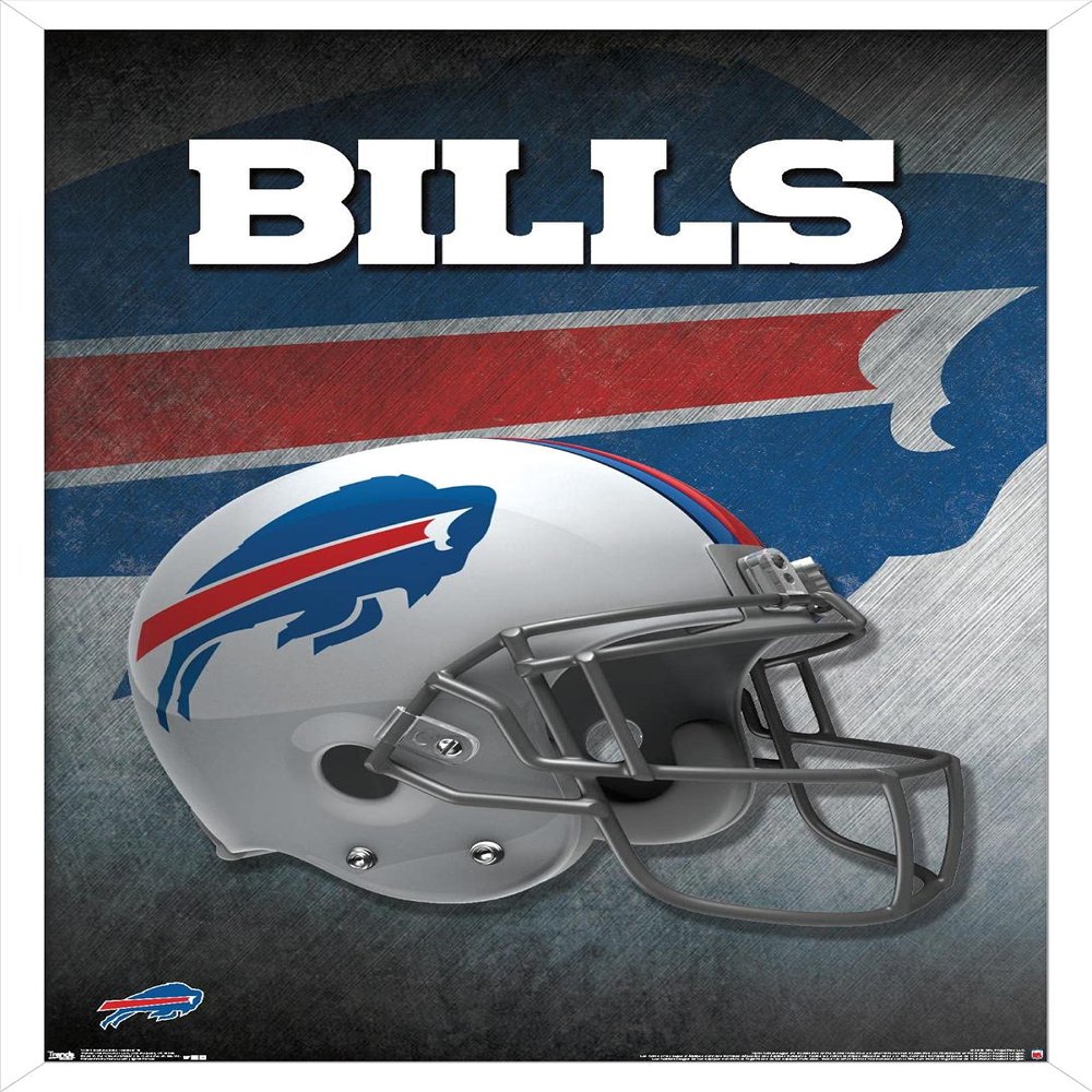 Trends International NFL Buffalo Bills - Helmet 16 Wall Poster, 14.725" x 22.375", White Framed Version