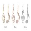 Bansriracha ot Woman Silver Crystal Rhinestone Earrings Fashion Music Note Asymmetry Stud Earring for Women Accessory Jewelry (Rose Gold) view 4