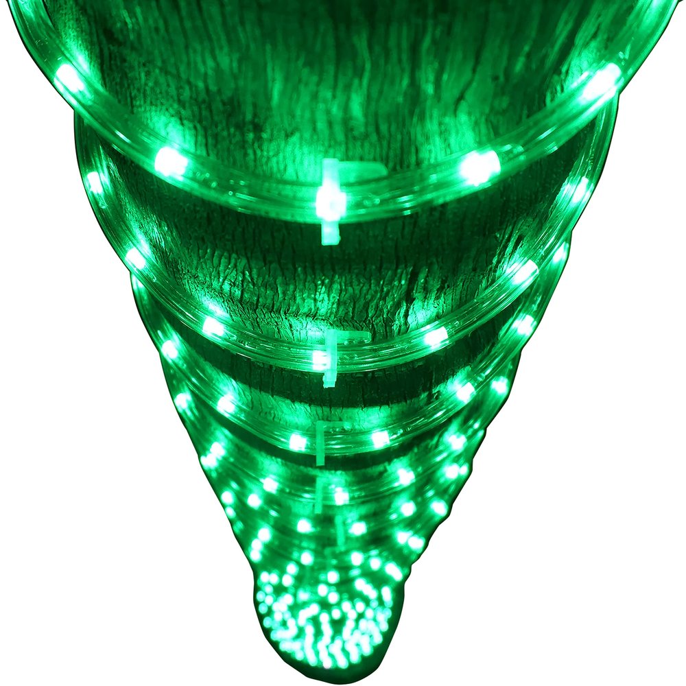 Russell Decor LED Rope Lights with 10-Level Dimmable Remote Control Waterproof Flexible for Outdoor Party Wedding Christmas Decoration 100ft (Green)