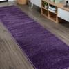 JONATHAN Y Haze Solid Low-Pile Purple Runner Rug 2x10, Coastal,Bohemian,Minimalist,Classic, Easy-Cleaning for Living Room,Bedroom,Kitchen,Pet Friendly,Non-Shedding (SEU100N-210) view 1