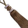 1 Pair European Style Tassels Curtain Tiebacks Holdbacks Ball Braided Drapery Curtain Buckle Tieback (Coffee) view 1