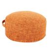 XMZFQ Floor Sitting Cushion Footstool Janpanese Round Seating Sofa Pouf Foot Leg Rest Step Stool Ottoman Pillow Chair with Handle Design,Diameter 17.7",Orange view 1