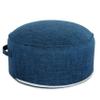 XMZFQ Floor Sitting Cushion Footstool Janpanese Round Seating Sofa Pouf Foot Leg Rest Step Stool Ottoman Pillow Chair with Handle Design,Diameter 17.7",Blue view 1