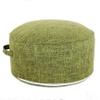 XMZFQ Floor Sitting Cushion Footstool Janpanese Round Seating Sofa Pouf Foot Leg Rest Step Stool Ottoman Pillow Chair with Handle Design,Diameter 17.7",Green view 1