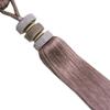 1 Pair European Style Tassels Curtain Tiebacks Holdbacks Ball Braided Drapery Curtain Buckle Tieback (Khaki) view 1
