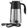 12V/24V 1300ml Stainless Steel Car Truck Travel Electric Kettle Pot Heated Water Cup (12V) view 4