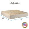 Dream Solutions USA Dream Sleep Chiro Two-Sided Premier Orthopedic Mattress Only Full (54"x75"x9") (Beige) - Sleep Support, Luxury Quality, Long Lasting Comfort view 2