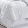 7 Piece Chenille Comforter Set Queen, Pleated Embroidered Elegant Beautiful Decorative Textured Homey Feel Soft Cozy Comfy view 2