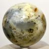 73mm 485g Dendrites in White Agate Opal Sphere Polished Natural Dendritic GemstoneDruzy Crystal Mineral Ball - Madagascar + Stand view 4