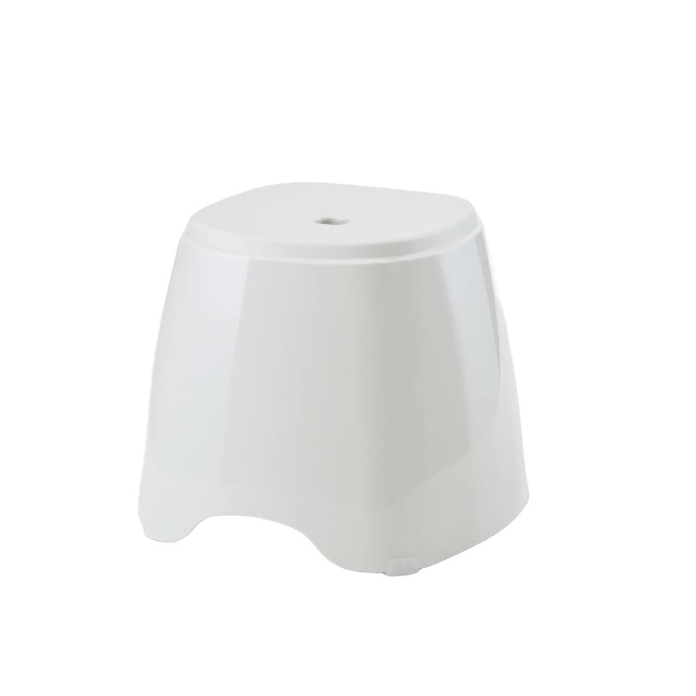 Toei AH-001 Bath Stool, White, Width 13.8 x Depth 14.0 x Height 12.0 inches (35 x 35.5 x 30.5 cm) & HAT