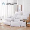 Acanva Throw Pillow Inserts, Euro Sham Form Stuffer with Premium Polyester Micro Fiber, Decorative for Bed, Couch and Sofa, 12x20 Inch(Pack of 4), White view 2