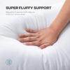 Acanva Throw Pillow Inserts, Euro Sham Form Stuffer with Premium Polyester Micro Fiber, Decorative for Bed, Couch and Sofa, 12x20 Inch(Pack of 4), White view 4