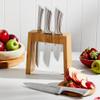 Cuisine::pro Damashiro Knife Block (Mizu, 7 Piece Set) - Japanese Knife Set with Glass Holder, Razor Sharp Blades, Damascus Inspired Design view 3