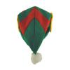 Santa's Helper Christmas Elf Hat with Attached Ears Green and Red view 4