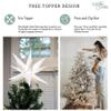 Elf Logic Large 12 Easy Assembly Warm White LED Moravian Star - Hanging Outdoor Christmas Light - Use as Holiday Decoration, Porch Light, 3D Fixture, Advent Star, Wedding & Ballroom Venue Decor view 2