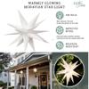 Elf Logic Large 12 Easy Assembly Warm White LED Moravian Star - Hanging Outdoor Christmas Light - Use as Holiday Decoration, Porch Light, 3D Fixture, Advent Star, Wedding & Ballroom Venue Decor view 3