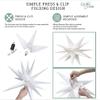 Elf Logic Large 12 Easy Assembly Warm White LED Moravian Star - Hanging Outdoor Christmas Light - Use as Holiday Decoration, Porch Light, 3D Fixture, Advent Star, Wedding & Ballroom Venue Decor view 4