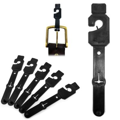Black Belt Hangers for Retail - Economic Plastic Belt Hooks, 1000 Pack