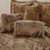 HNU 7 Piece Paisley Comforter Set King, Elegant Floral Paisley Motif Woven Jacquard Fabric Textured Embroidered Earth Tone Decorative Warm Cozy Comfy view 2