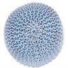 BIRDROCK HOME Round Pouf Ottoman | Cotton Braided Foot Stool with Bean Bag Filling | Boho Foot Rest for Living Room & Bedroom | Compact & Comfortable Seating, Lightweight & Soft | Soft Blue view 2
