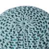 BIRDROCK HOME Round Pouf Ottoman | Cotton Braided Round Foot Stool | Bedroom and Living Room Poof | Sage Green Boho Ottoman | Pouf Foot Rest view 4
