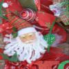 2019 ARTISAN'S LIMITED SERIES RED JOY TO THE WORLD Size-18" x 6" Round, Red, Green, Brown, White, Deco Mesh, Wired Ribbon, Mesh Tubing, Door Wreath, Mantel Wreath, Christmas Wreath view 4