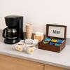Bey-Berk Custom Engraved Mahogany Tea Storage Chest with Glass Lid  6-Compartment Box for Tea Bags & Accessories view 4