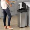 iTouchless 13 Gallon Automatic Trash Can with 20 Trash Bags, Stainless Steel, Big Lid Opening Touchless Sensor Kitchen Garbage Bin (DZT13BG20) view 3
