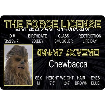 Signs 4 Fun NSWIDC The Force-Chew ID, Black