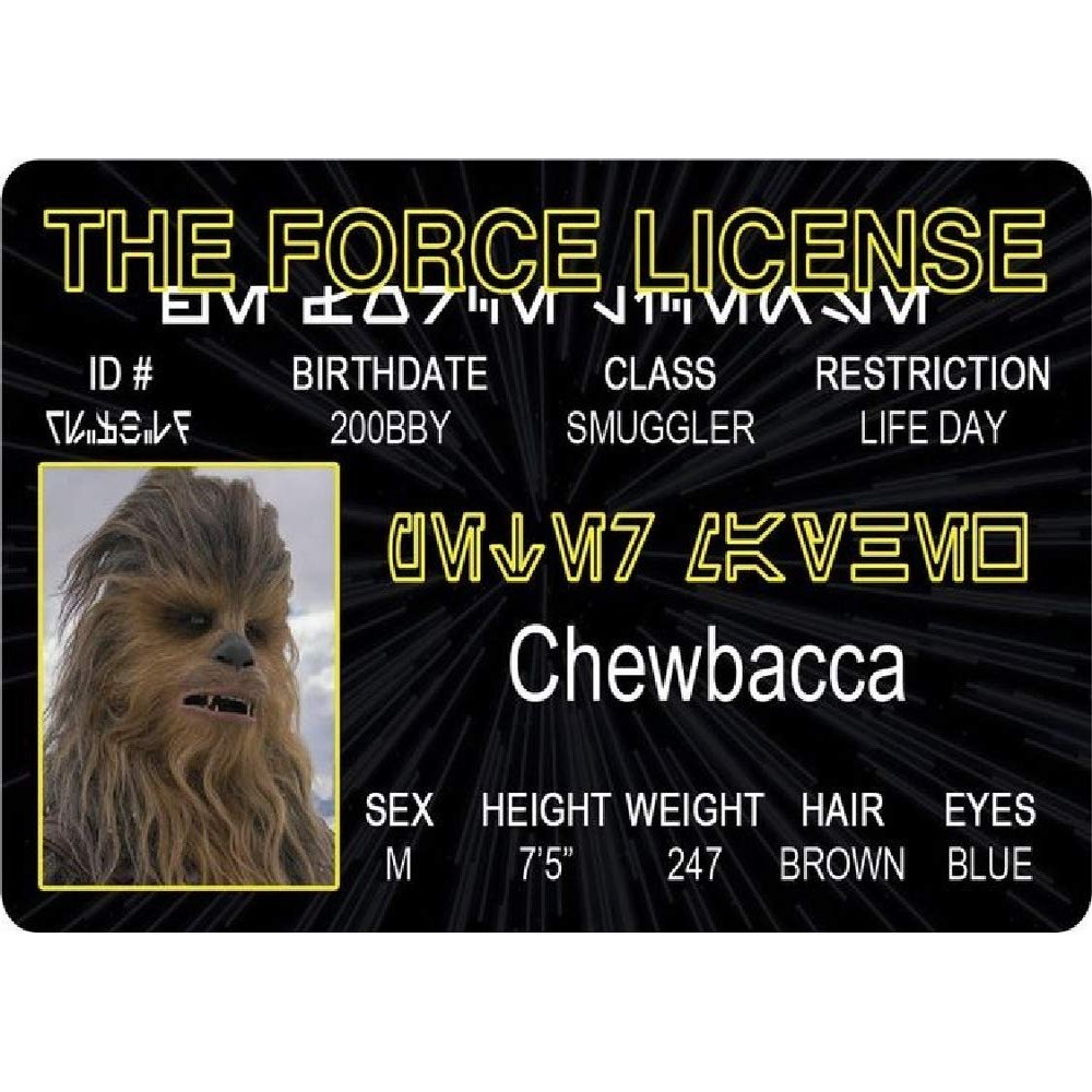 Signs 4 Fun NSWIDC The Force-Chew ID, Black