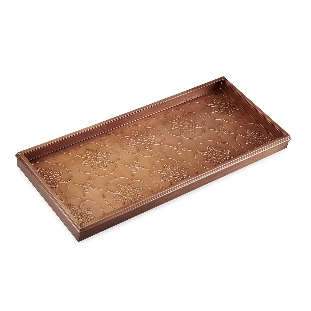 Good Directions 204VB Medallions Tray, Plants, Pet Bowls, and More Boots, Shoes, Storage, and More, Copper Large