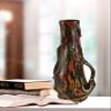 Dale Tiffany Rainier Lava Handcrafted Art Glass Sculpture, Amber/Red view 2