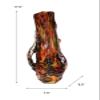 Dale Tiffany Rainier Lava Handcrafted Art Glass Sculpture, Amber/Red view 3