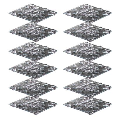 Dale Tiffany Woven Fused Glass Candle Votive Set, 12-Piece, Clear