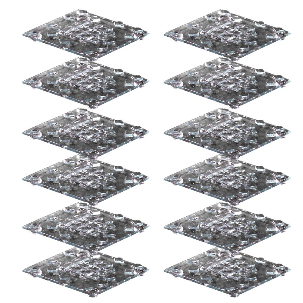 Dale Tiffany Woven Fused Glass Candle Votive Set, 12-Piece, Clear