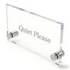 FixtureDisplays 6 x 3" Office Name Sign Holder Hotel Room Number Sign Blank Door Sign Plaque Wall Mount Clear Sign 119887-6 * 3-NEW view 1