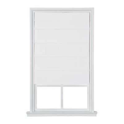 Cordless Cotton Sublime Roman Shade (White 23 in. W x 64 in. L)