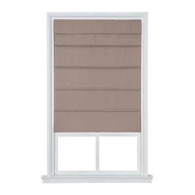 Cordless Cotton Sublime Roman Shade (Mocha 23 in. W x 64 in. L)