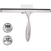 TopCharm Shower Squeegee for Shower Doors, All Purpose Shower Window Squeegee for Shower Glass Door, Mirror and Car, Bathroom Squeegee for Shower with Hook, Stainless Steel (Silver, 12 Inch) view 1