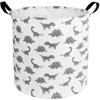 HUAYEE Round Dinosaur Pattern Laundry Hamper Storage Basket Fabric Material Storage Hamper Organization Basket, Storage Bin, Gift Box with Handles for Room