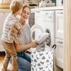 HUAYEE Round Dinosaur Pattern Laundry Hamper Storage Basket Fabric Material Storage Hamper Organization Basket, Storage Bin, Gift Box with Handles for Room view 2