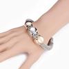 Bansriracha Bracelets & Bangles Classic Silver Color Love Cube Charm Bracelets Mesh Metal Hollow Jewelry for Women (Gold) view 3