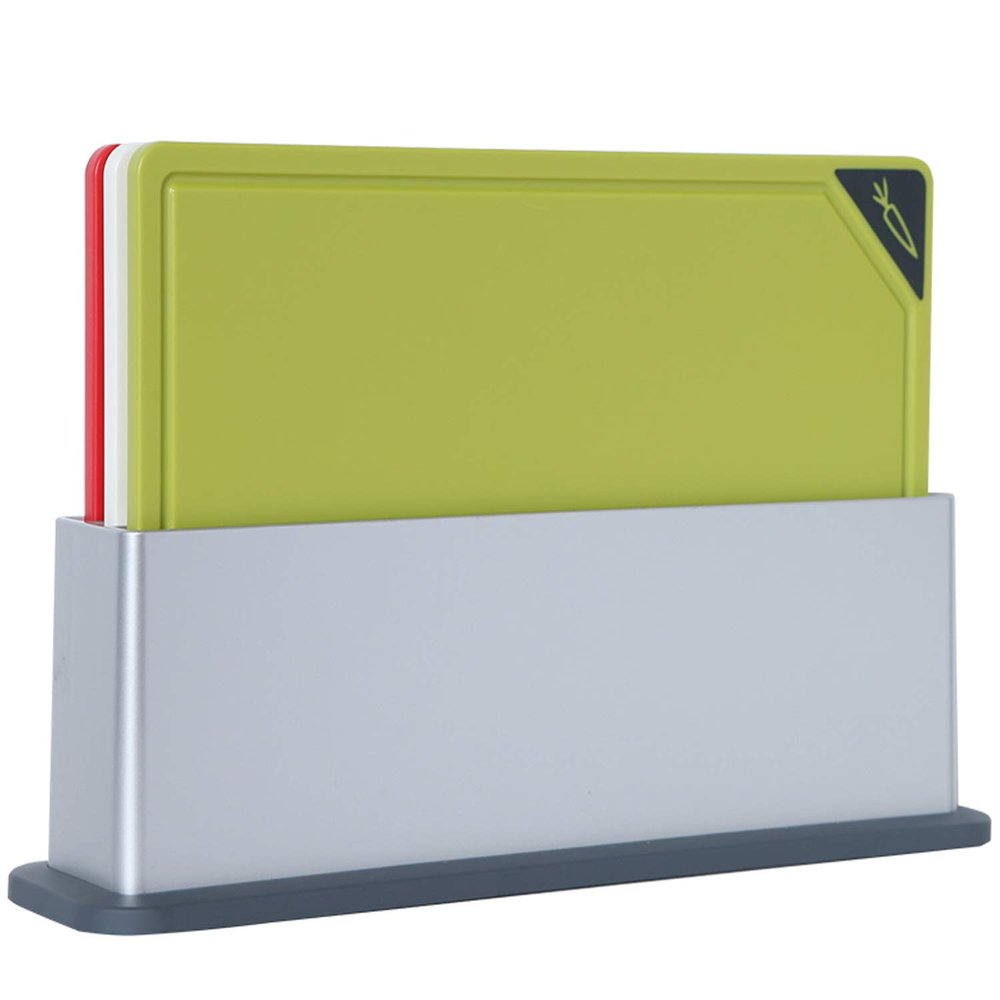 PLESIU YiMeng Cutting Board Set - Kitchen Cutting Board Organizer Set of 3 Chopping Boards Plastic Kitchen Cutting Boards Non-Slip Thick Cutting Boards for Kitchen (1 Pack)