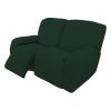Easy-Going 6 Pieces Recliner Loveseat Stretch Sofa Slipcover Sofa Cover Furniture Protector Couch Soft with Elastic Bottom Kids, Spandex Jacquard Fabric Small Checks Dark Green view 1