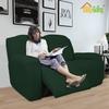 Easy-Going 6 Pieces Recliner Loveseat Stretch Sofa Slipcover Sofa Cover Furniture Protector Couch Soft with Elastic Bottom Kids, Spandex Jacquard Fabric Small Checks Dark Green view 2